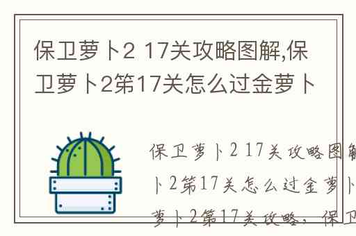 保卫萝卜2 17关攻略图解,保卫萝卜2笫17关怎么过金萝卜