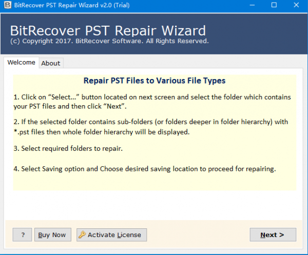 BitRecover PST Repair Wizard(PST修复工具) v2.0.1 官方安装版
