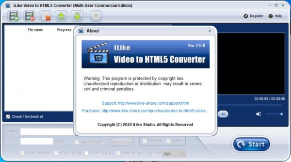 iLike Video to HTML5 Converter激活补丁 v2.5.0.0 附激活教程