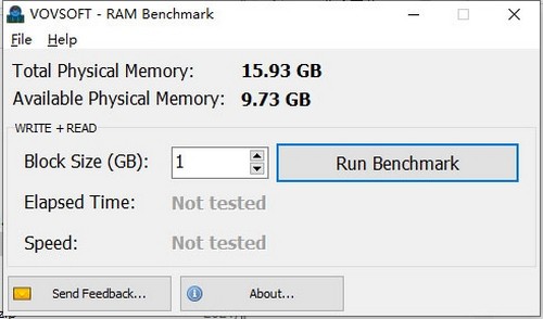 Vovsoft RAM Benchmark(内存基准测试工具) v1.0 官方安装版