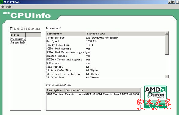 AMD CPUInfo(AMD CPU检测工具) v1.1.2.78 免费绿色版