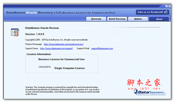 Oracle数据库恢复工具DataNumen Oracle Recovery v1.0.0.9 特别激活版
