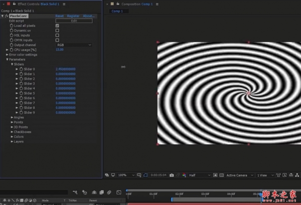 脚本代码控制图像视觉AE插件PixelsCore v1.1 中英文激活版(含使用教程+注册码)
