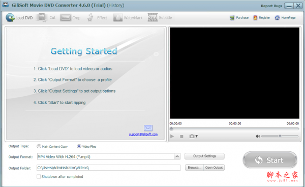 Gilisoft Movie DVD Converter(DVD影片转换工具) v4.6.0 免费安装版