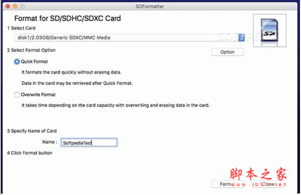 SDFormatter For Mac(sd卡数据恢复软件) v4.0 苹果电脑版