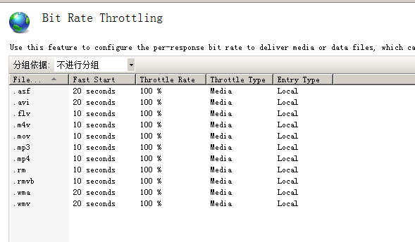 IIS 7.0流量限制模和安装(IIS7 Media Pack Bit Rate Throttling Module)