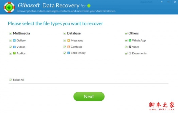 Gihosoft Free Android Data Recovery(安卓恢复软件) V7.0.5 官方免费安装版